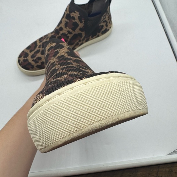 Rothy’s The Chelsea Wildcat Sneaker Boot Cheetah Leopard Print Size 10 - Picture 5 of 16